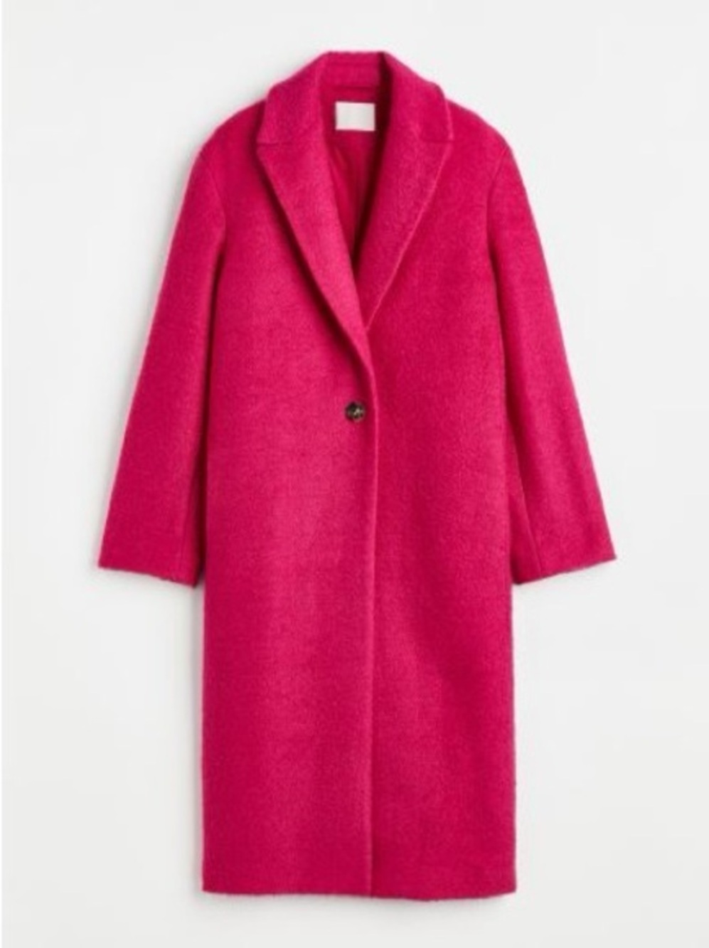 Pink Oversized Twill Coat